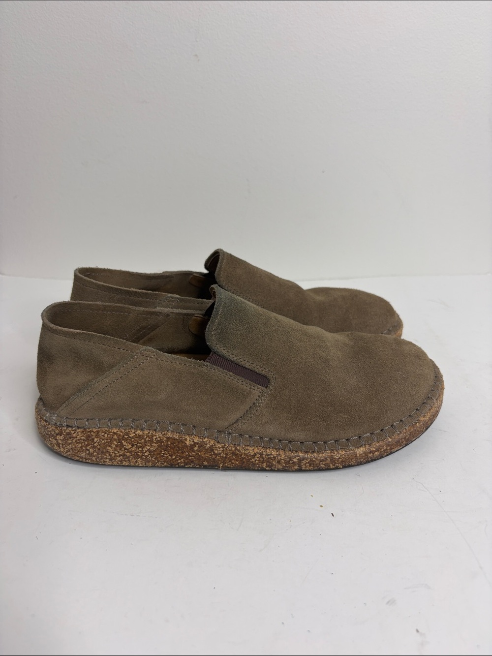 Birkenstock Callan Shoes Womens 38 7 Tan Brown Suede Slip On Loafers Narrow Fit